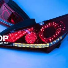 Светодиодные фонари - Модель Superlux Red - Тюнинг оптики Hyundai Genesis Coupe 2008-2012.