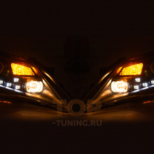 Набор из двух фар GT Black для тюнинга Toyota Camry XV50 с 2012 по 2014 год выпуска.