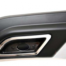 Диффузор заднего бампер с имитацией раздвоенного выхлопа - тюнинг Chevrolet Cruze, седан.