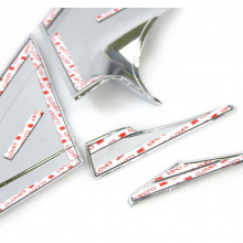 Стайлинг Киа Пиканто 2 - хромированные накладки на крепления боковых зеркал заднего вида - комплект 2 штуки - от компании Auto Clover.