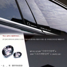 Стайлинг Киа Спортейдж 3 - накладки на центральные стойки глянцевые - от компании Exos.