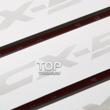 4509 Накладки на пороги Guardian Mirror Steel на Mazda CX-5