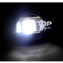 Черные светодиодные противотуманные фары с ходовыми огнями Эпик - 2 в 1 - Тюнинг оптики ФОРД. 