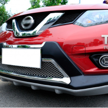 Комплект TECH Design Avenger - Накладка на передний бампер с хромированными элементами - Тюнинг Nissan X-Trail T32