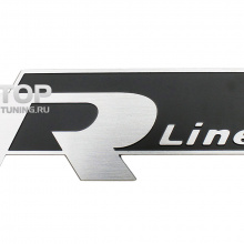 6120 Наклейка эмблема R-LINE 80x27 Slim на VW
