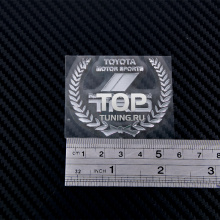 6237 Никелевый герб наклейка TRD 3D 55x44 на Toyota
