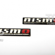 3D наклейки Nismo Черные, на алюминиевой подложке с двусторонним скотчем. Размер 60 * 14 мм.