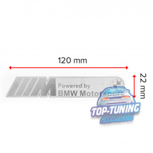 9308 Шильдик эмблема BMW Motorsport SIlver 120 x 22 mm на BMW 