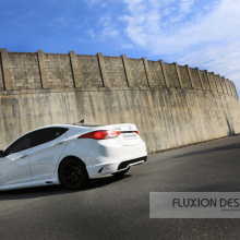 Накладка заднего бампера Fluxion на Hyundai Elantra 5 (Avante MD)
