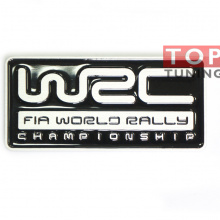 Шильдик  WRC black 80x37 мм на Subaru