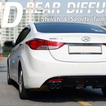 Диффузор заднего бампера Twin на Hyundai Elantra 5 (Avante MD)
