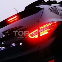 Светодиодная тюнинг-оптика для Hyundai ix35 - Задние фонари Superlux, модель Мерседес Стайл - Прозрачные, красные.