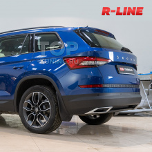 R-Line имитация насадок выхлопа для Skoda Kodiaq