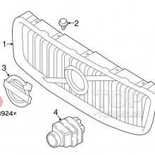Пластиковый кронштейн для камеры переднего вида Volvo. Оригинал, 31383924. Купить с установкой в Top Tuning