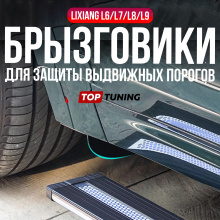 Защитные брызговики для выдвижных порогов Lixiang L6 / L7 / L8 / L9
