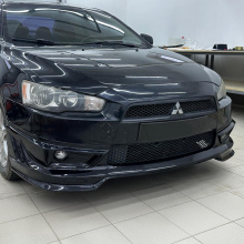 Юбка Shark 2 на передний бампер Mitsubishi Lancer 10 (X, 2007-2010)