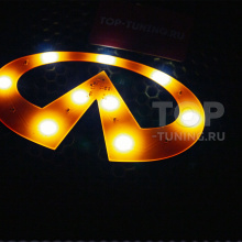 13606 Гибкая светодиодная вставка под эмблему LED на Infiniti Белая контурная LED подсветка эмблемы Инфинити Цена за 1 шт. | Эмблема приобретается отдельно