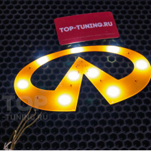 Белая контурная LED подсветка эмблемы Инфинити Цена за 1 шт. | Эмблема приобретается отдельно 13606 Гибкая светодиодная вставка под эмблему LED на Infiniti