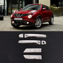Хромированные накладки из нержавеющей стали на ручки дверей Nissan Juke (2010-2018)