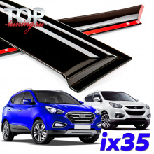 Дефлекторы на окона Well Visors Premium на Hyundai  ix35