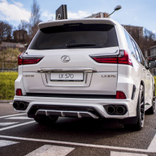 Заднийй бампер MTR Design (в сборе) для Lexus LX 450d / 570 (2015-2021, J201, рестайлинг 2)