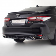 Диффузор заднего бампера MTR Design с насадками для Toyota Camry (2017-2021, XV70)