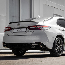 Диффузор заднего бампера MTR Design с насадками для Toyota Camry (2020+, XV70)