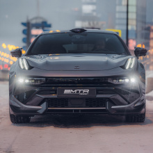 Карбоновый сплиттер на передний бампер MTR Design для ZEEKR 001 (2021+)