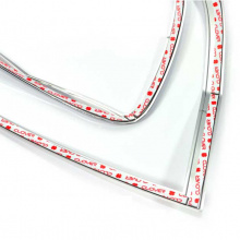 Тюнинг Киа Рио 3 хэтчбек - накладки хромированные на заднюю оптику - от компании Auto Clover.