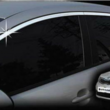 Тюнинг Киа Рио 3 седан - хромированные накладки на боковые окна - от компании Auto Clover.