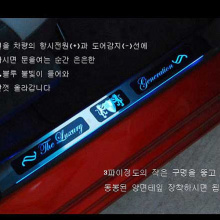 Тюнинг  салона Киа Пиканто 2 - накладки на пороги со ветодиодной подсветкой - от ателье ArtX.