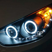 Передние фары Auto Lamp Audi Style 2 Black на Hyundai ix35