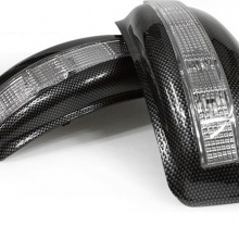 Корпуса зеркал заднего вида с поворотниками Greentech Carbon Look на Infiniti EX 35