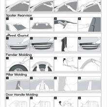 Стайлинг Киа Серато - накладки на колесные арки- комплект 8 штук - от компании Auto Clover.
