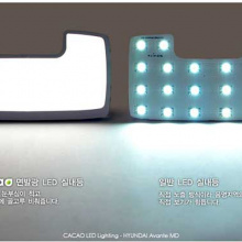 Тюнинг салона Хендай Велостер - светодиодные модули для подсветки салона - штурманский свет и центральный плафон - от компании Cacao.