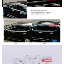Накладки в лунки дверных ручек TECH Design Chrome на Nissan X-Trail