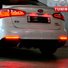 Задние светодиодные вставки рефлекторы exLED на Kia Cerato 3