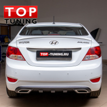 Диффузор RS на задний бампер для Hyundai Solaris 1