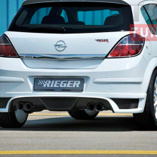 Накладка на задний бампер Rieger на Opel Astra H 5D