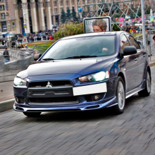 Обвес Zodiak без порогов на Mitsubishi Lancer X (Стеклопластик, дорест)