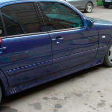 Тюнинг Мерседес W210 - Пороги обвеса Lorinser.
