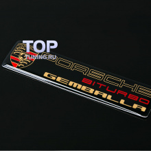 6118 Эмблема наклейка Gemballa Biturbo Gold 10x24 на Porsche