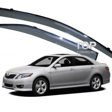 Дефлекторы на окна Well Visors Chrome на Toyota Camry V40 (6)