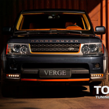 Накладка на передний бампер - Модель VERGE - Тюнинг Range Rover Sport (1 Поколение, 1-ый рестайлинг 2010, 2013.)