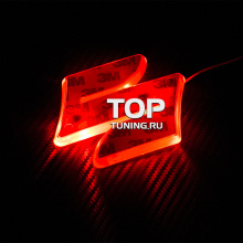 Светодиодная вставка под эмблему Suzuki- RED LED (90мм x 90мм) 