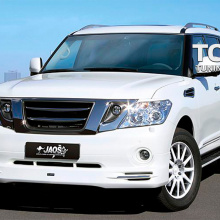 Накладка на передний бампер Jaos на Nissan Patrol Y62