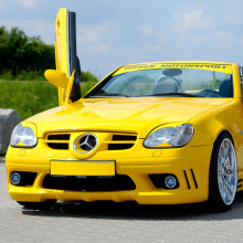 Передний бампер Rieger на Mercedes SLK R170