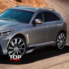 Пороги Vortex на Infiniti QX70 (FX35, 37, 50)