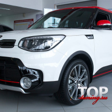 Накладки на колёсные арки Bastion рестайлинг на Kia Soul 2 поколение