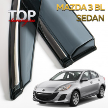Дефлекторы на окна CHROME LINE (Седан) на Mazda 3 BL
